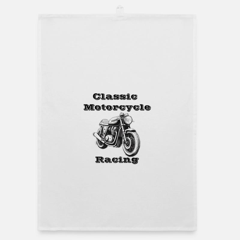 Classic Motorcycle Racing Organic Geschirrtuch
