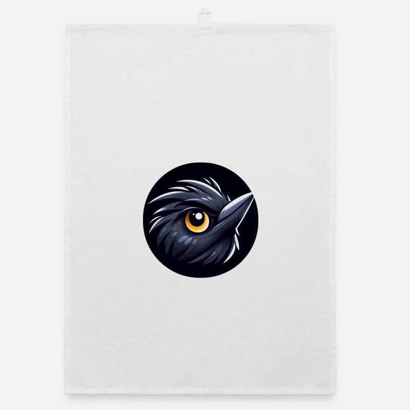 Comic Blackbird Bird Organic dish towel