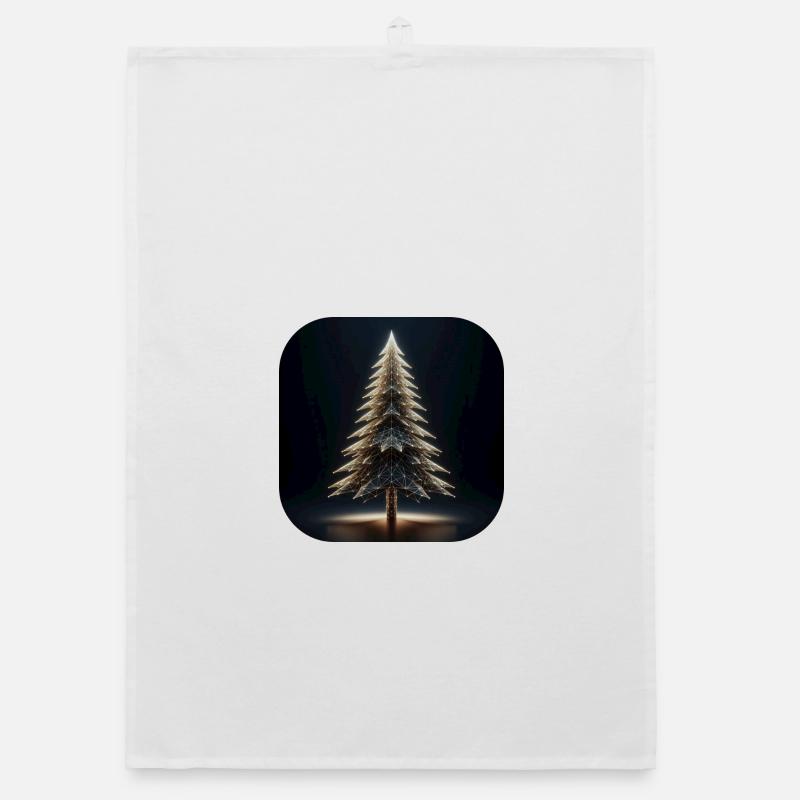 Weihnachtsbaum Polygone Licht Tannenbaum Organic Geschirrtuch
