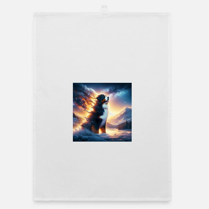 Bernese mountain dog Organic dish towel