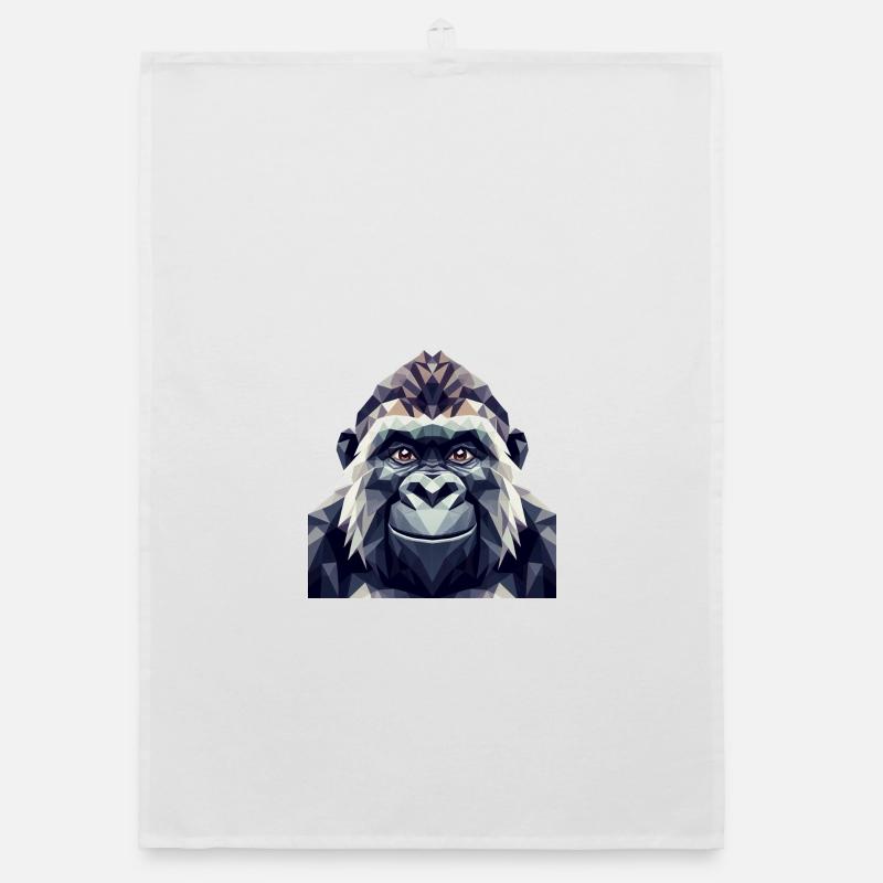 A Polygon Style Monkey Organic dish towel