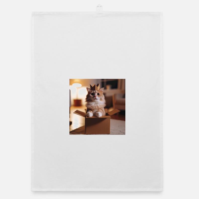 Funny Cat Organic dish towel