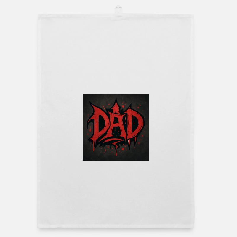 Design Effrayant de Dad Sanglant Torchon bio
