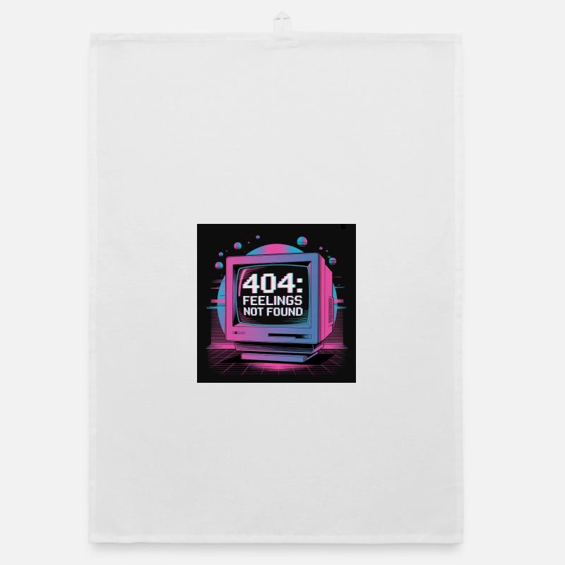 Retro Tech 404 Sentiments Introuvables Design Torchon bio