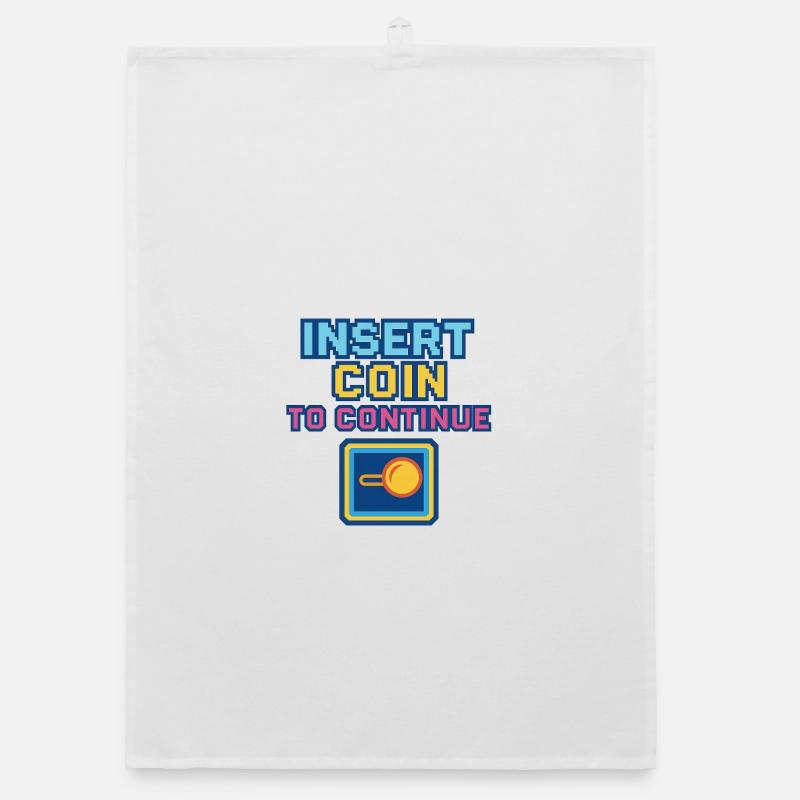 Retro Pixel Arcade Spieldesign Organic Geschirrtuch