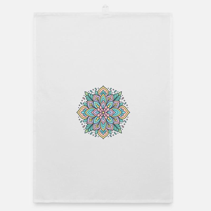 Mandala de fleurs Torchon bio