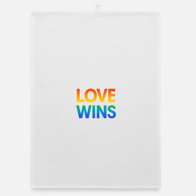 Pride Rainbow Love Equality Diversity Queer Organic dish towel