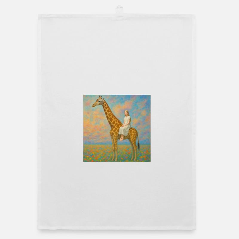 Träumen mit der Giraffe  Organic Geschirrtuch