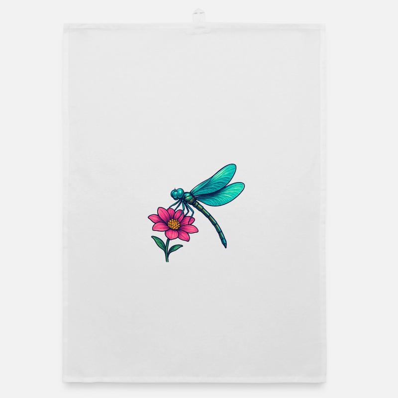 Libellule sur la fleur Torchon bio