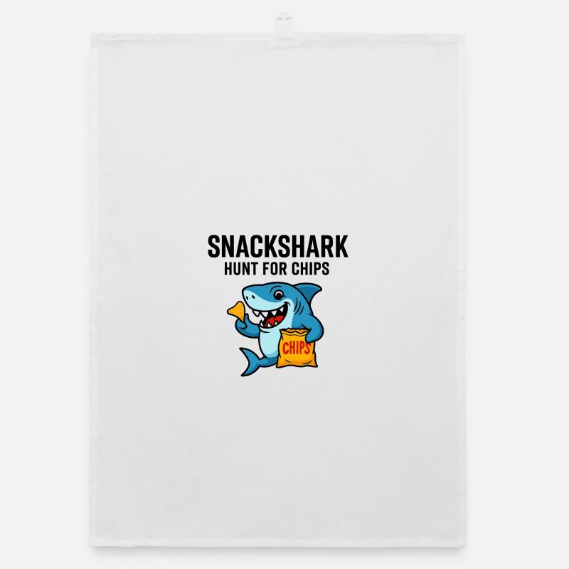 Requin mignon avec des puces Torchon bio