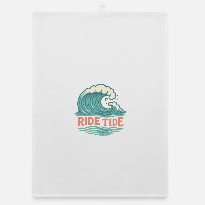 Ride Tide – Conception de vagues de surf Torchon bio