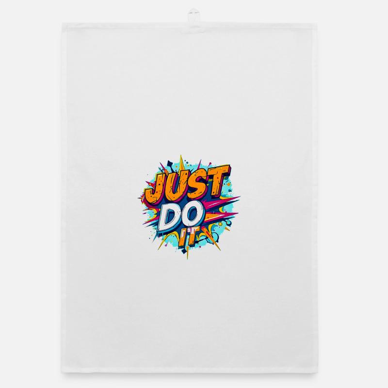 Explosive Pop-Art-Motivation - Organic Geschirrtuch - Weiß
