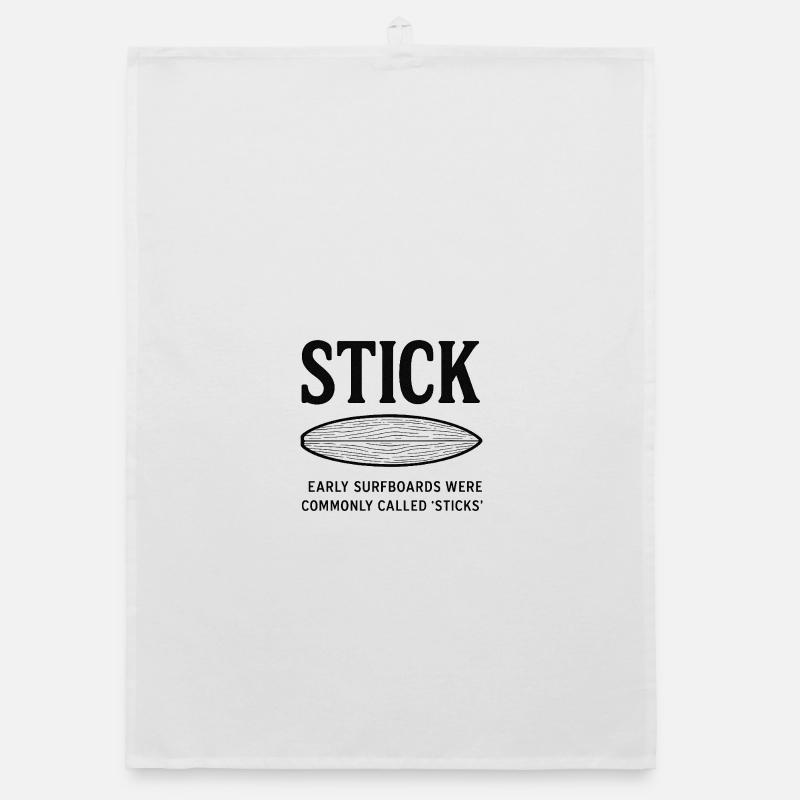 Les premiers bâtons de planches de surf - Torchon bio - blanc