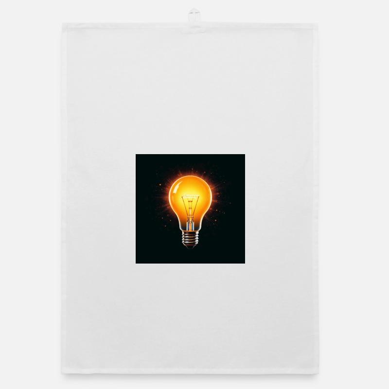 Glowing Idea Light Bulb Organic dish towel