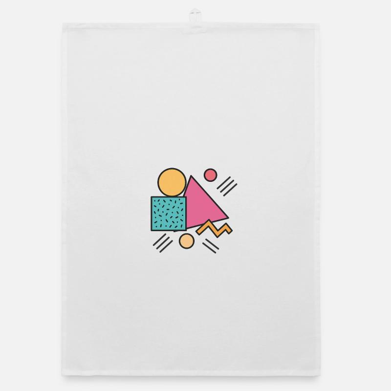 Retro Geometry Organic dish towel