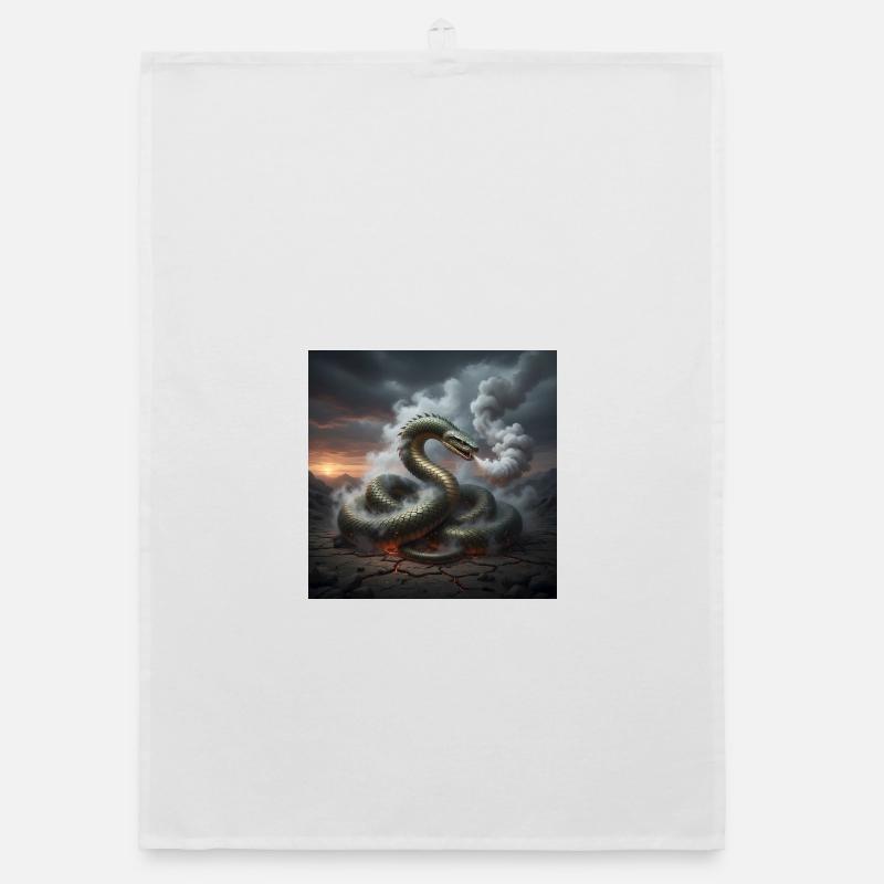 Serpent dans le champ de lave Torchon bio