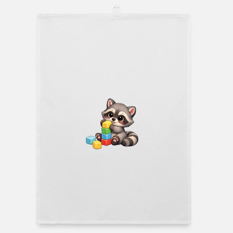 Bébé Oskar avec des blocs de construction Torchon bio