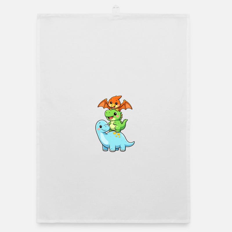 Brontosaurus T-Rex Pterodactyl Organic dish towel