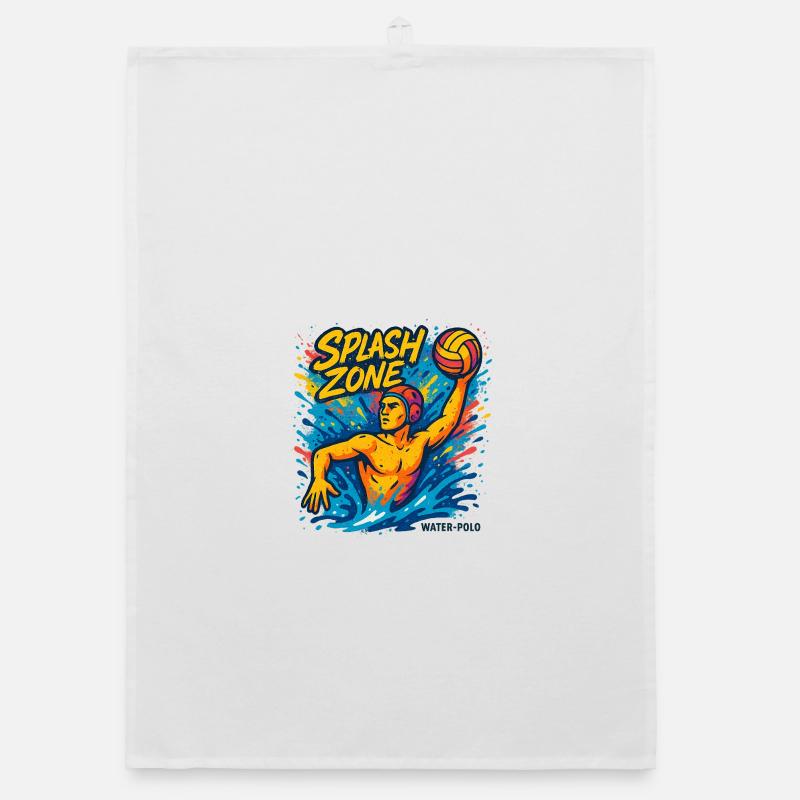 Splash Zone Water Polo Champion - Torchon bio - blanc