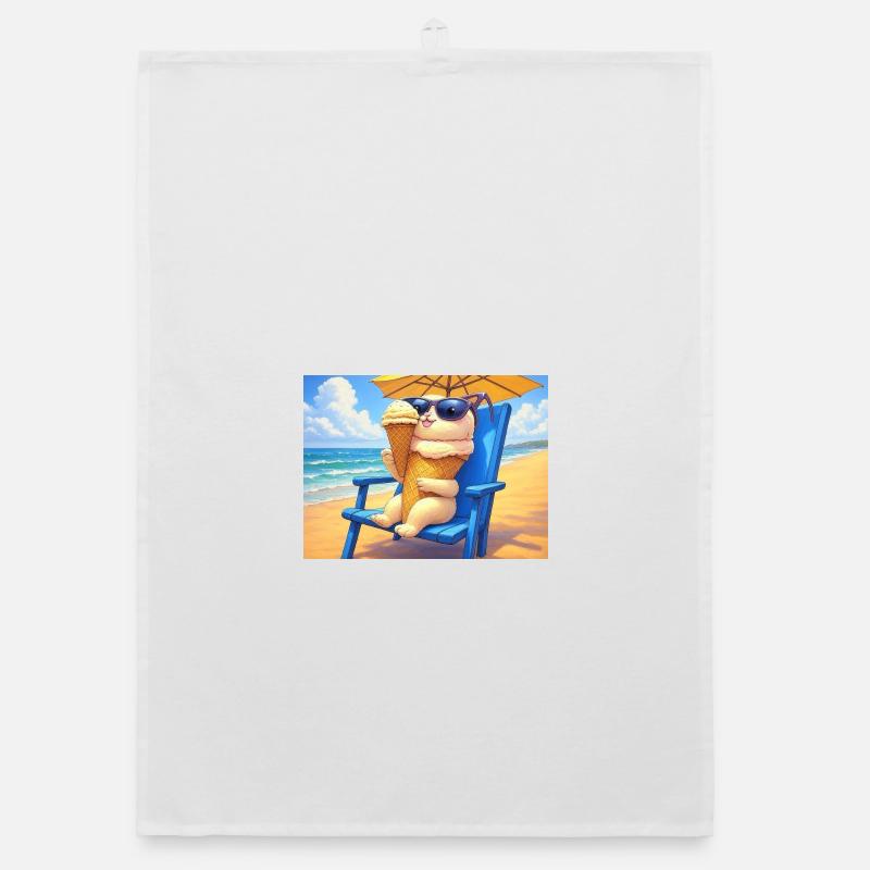 Strand Bunny Eiscreme Sonnenbrille - Torchon bio - blanc