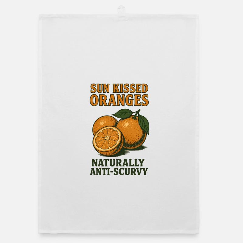 Orange Summer Fruit Citrus Paradise Organic dish towel