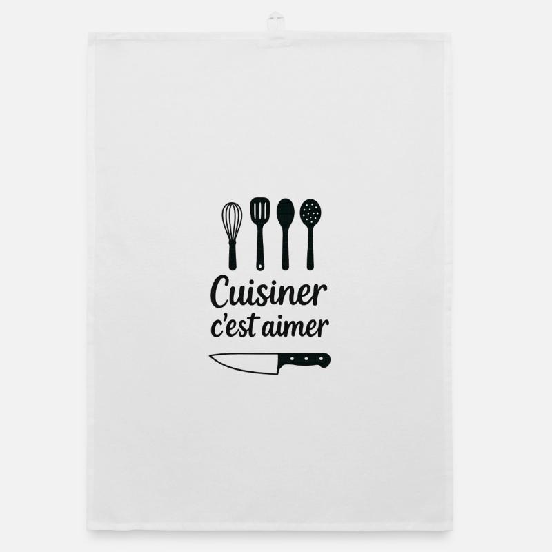 Cuisiner c’est aimer : déco cuisine Torchon bio