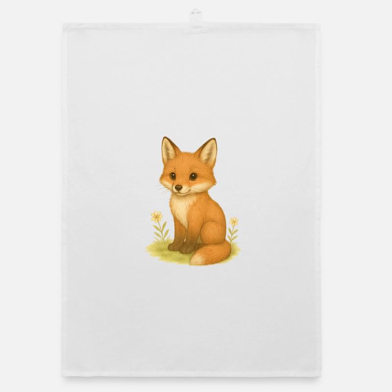 Nordic Forest - Fox Organic dish towel