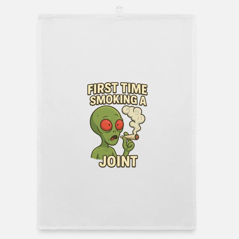Alien First Joint Smoking Organic dish towel