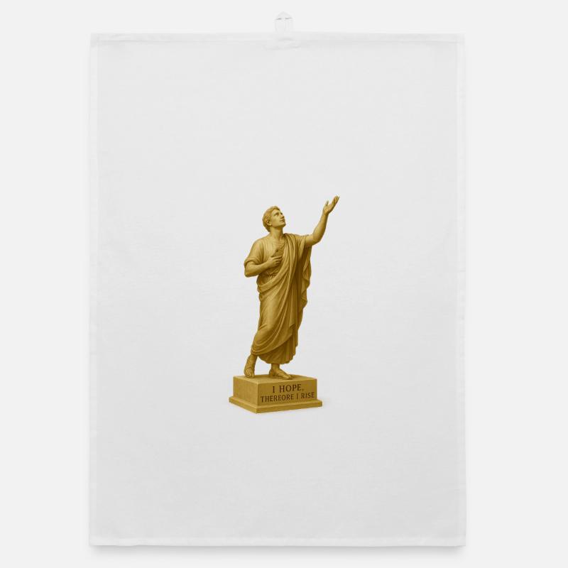Celestial Hope Art Statue Organic dish towel