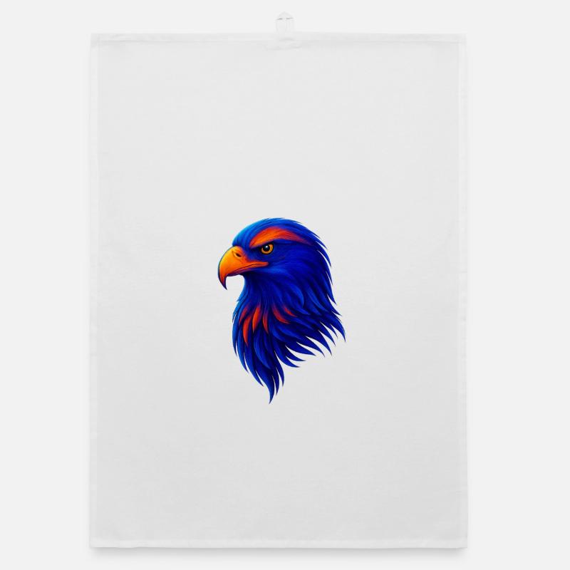 Aigle coloré dans le style néon Torchon bio