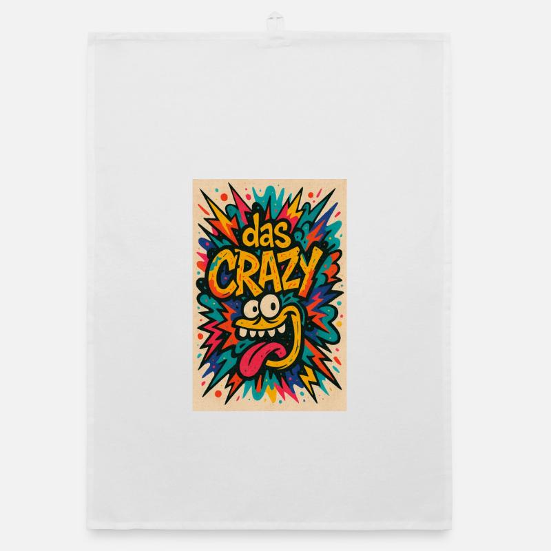 Conception de bande dessinée colorée avec motif de dessin animé The Crazy Torchon bio