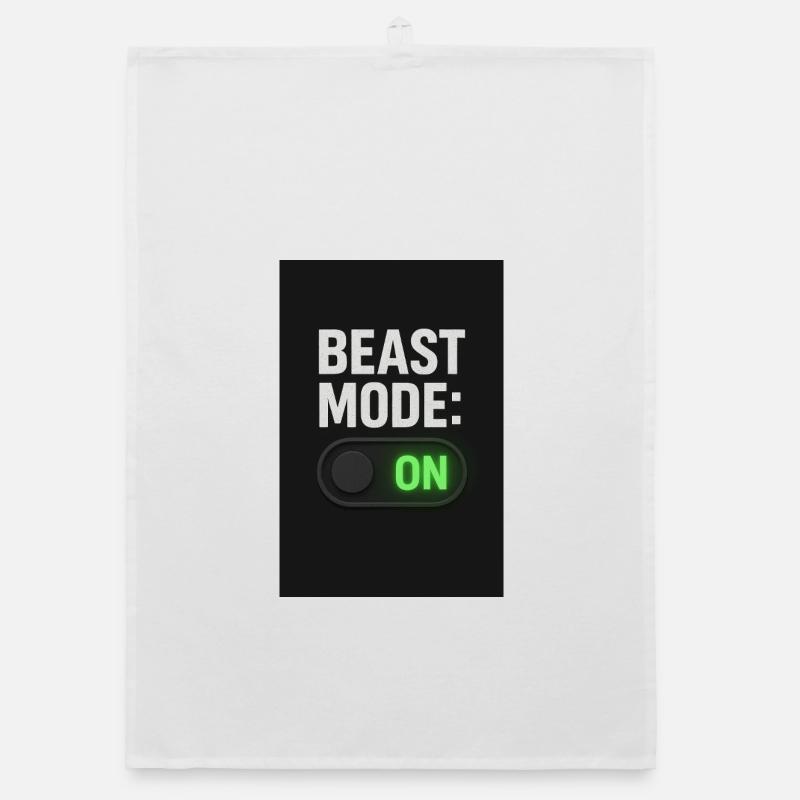 Beast Mod einschalten Schalter Design - Organic Geschirrtuch - Weiß