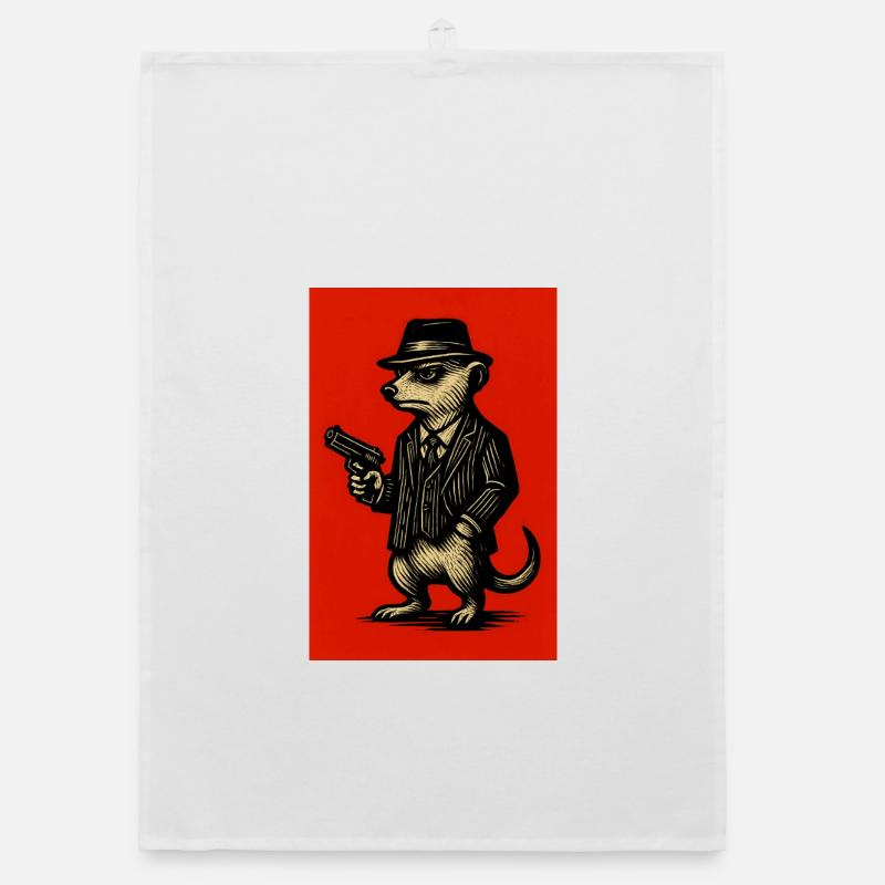 Meerkat Comic Elder 4 Organic dish towel