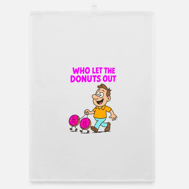 Humorous Donut Expression Design Organic dish towel