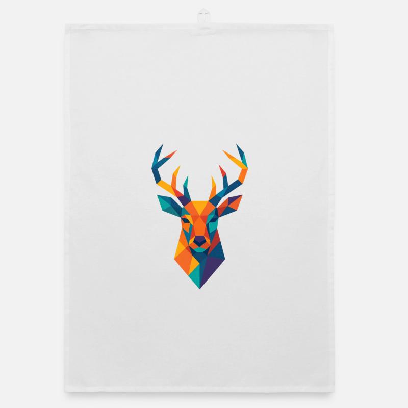 Tête de cerf | Impression de cerf / Impression / Design Torchon bio