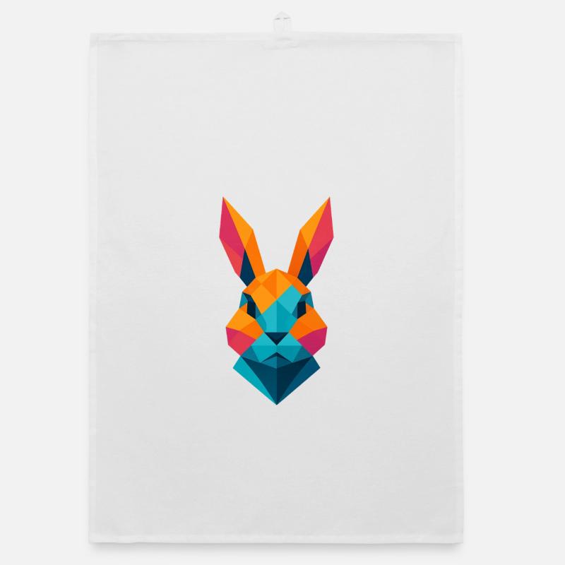 Lapin | Tête de lapin Impression / Impression / Design Torchon bio