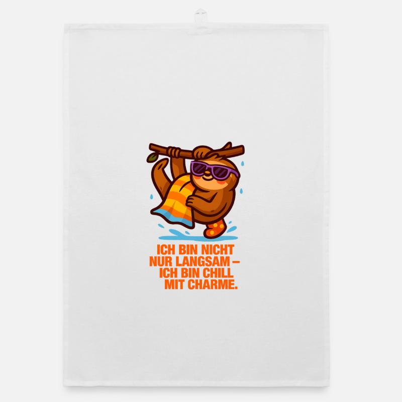 Ich_bin_nicht_Langsam_Ich_bin_Chill_mit_Charme Organic Geschirrtuch