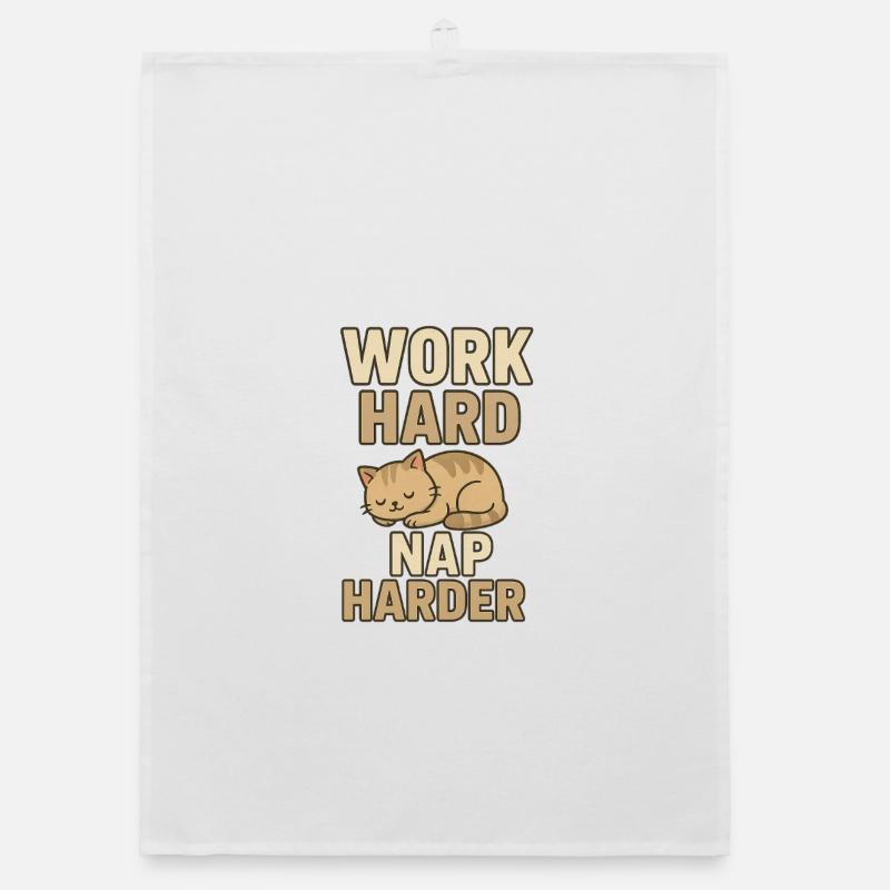 Work Hard Nap Harder Organic dish towel