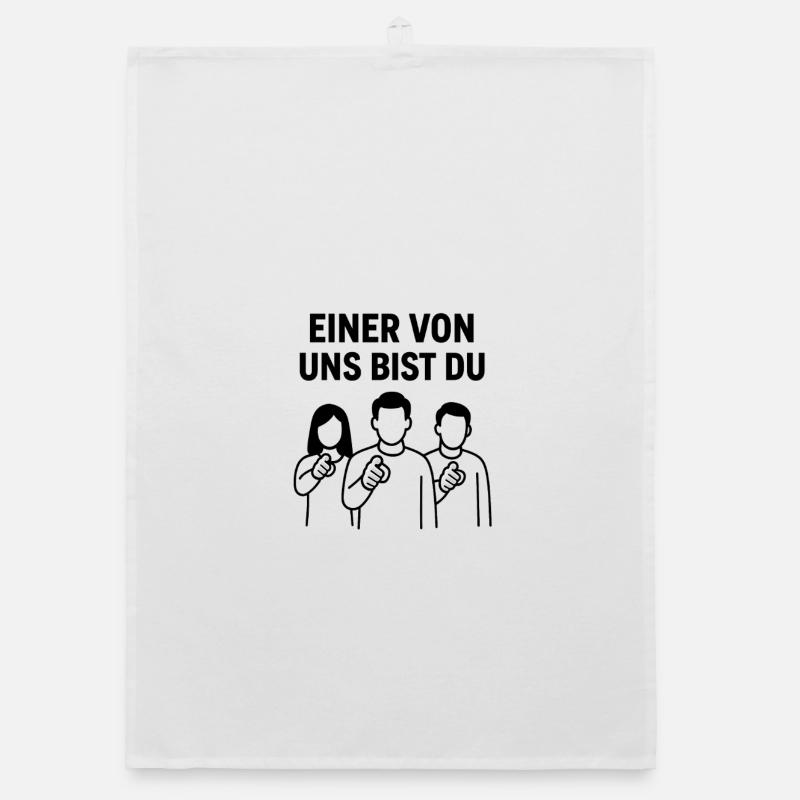 Einer_von_uns_bist_du - Organic Geschirrtuch - Weiß