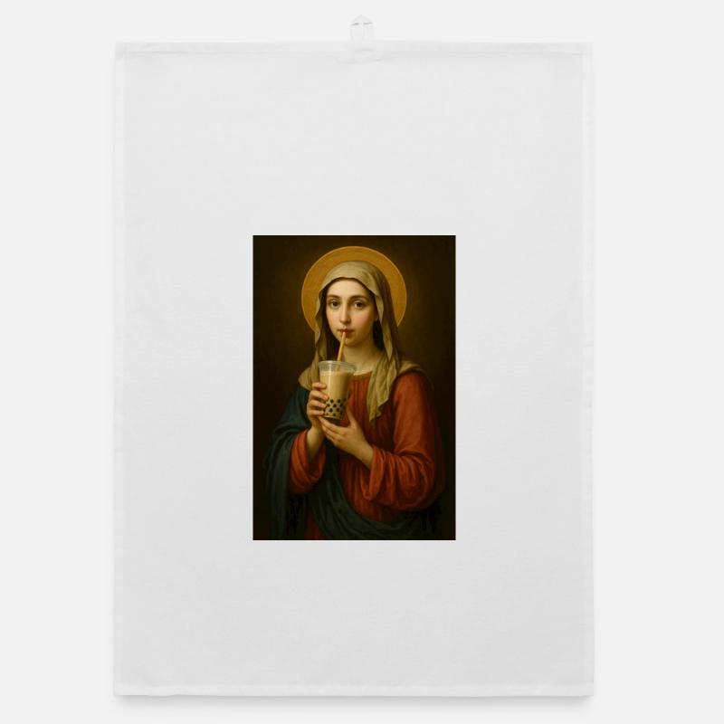 Saint drinks bubble tea Organic dish towel