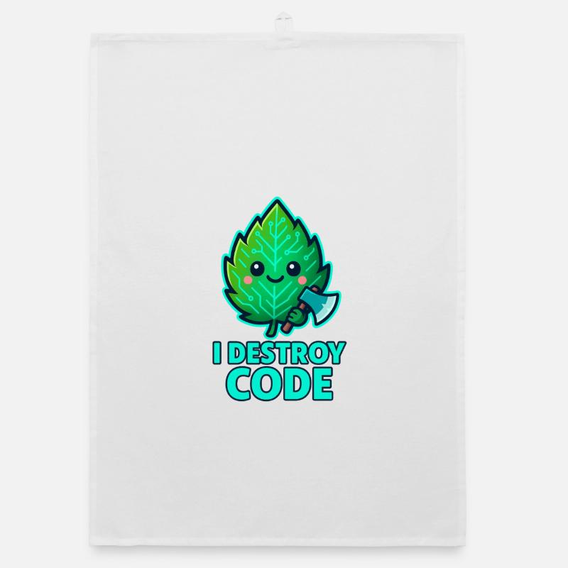 Guerrier Code de la Feuille Verte Torchon bio