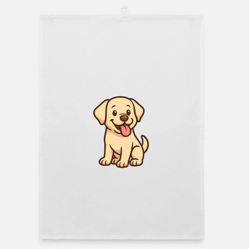 Chiot animé mignon Torchon bio