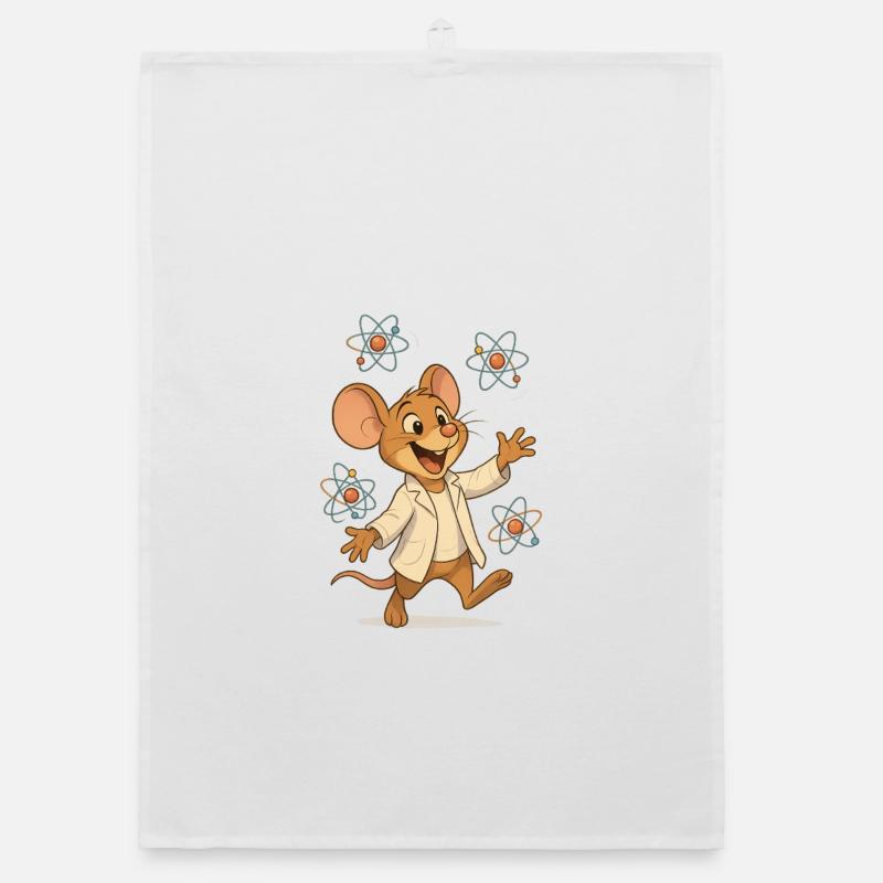 Atomic Scientist Mouse Organic dish towel