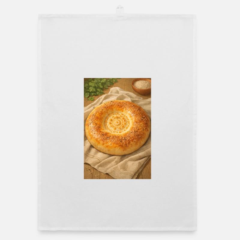 Sesame Ring Bread Organic dish towel