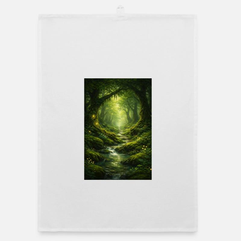 Mystical Forest Organic dish towel