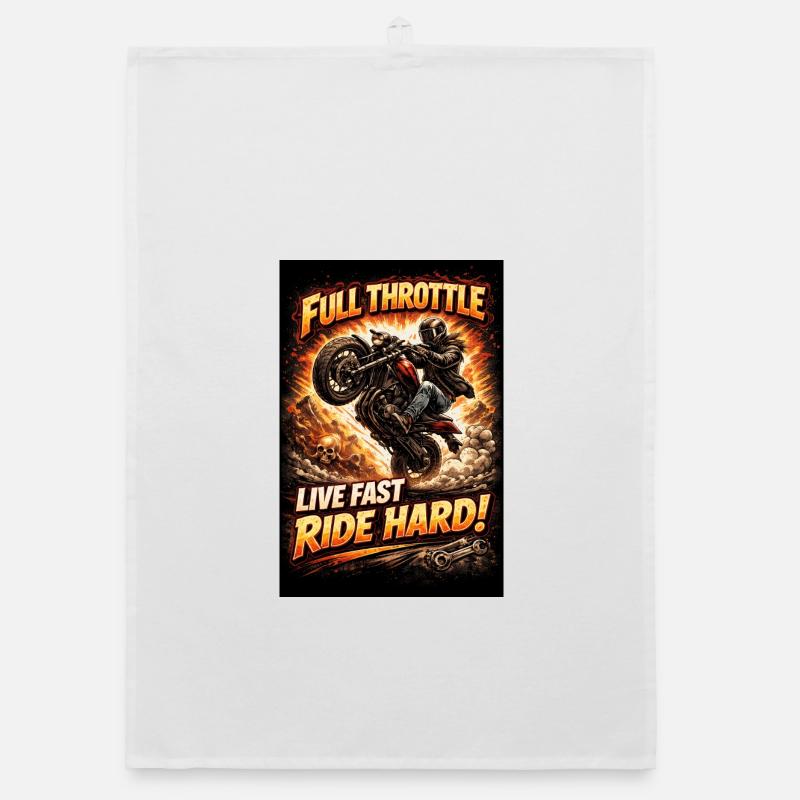 Full throttle: Motorcycle Fire Organic dish towel