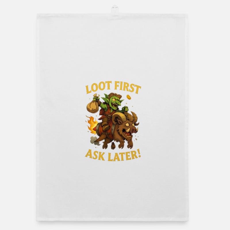 Loot First, Ask Later Organic dish towel
