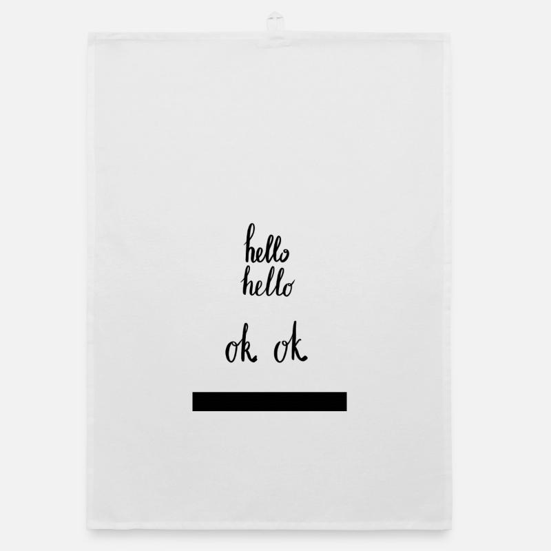 Hello Hello - Organic dish towel - white