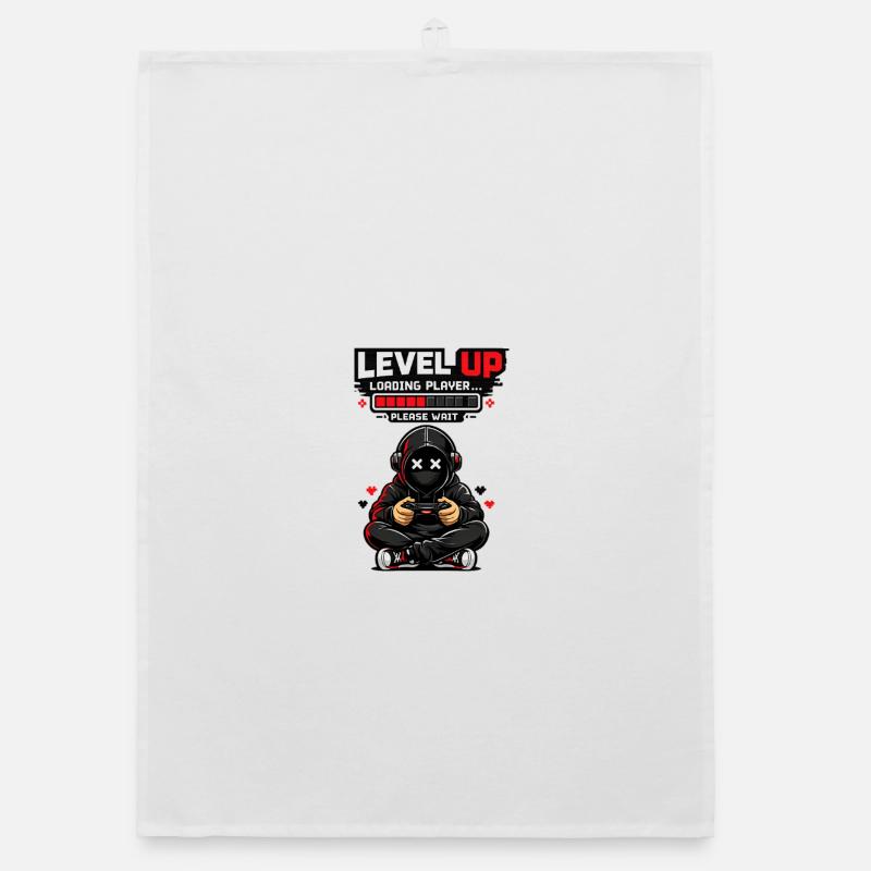 Level Up Pixel Hero lädt Organic Geschirrtuch