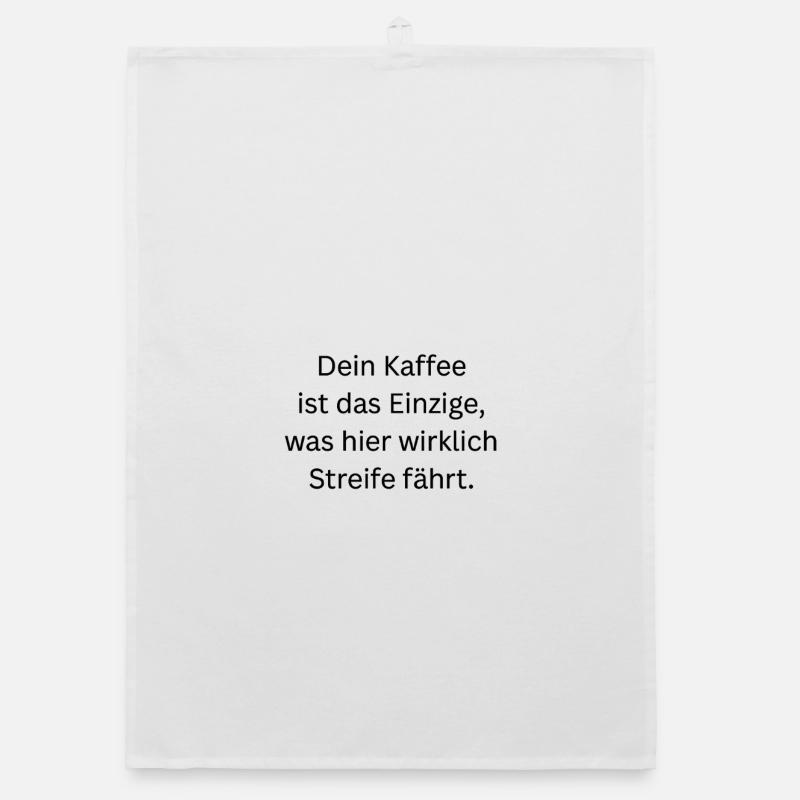 Dein_Kaffee - Organic Geschirrtuch - Weiß